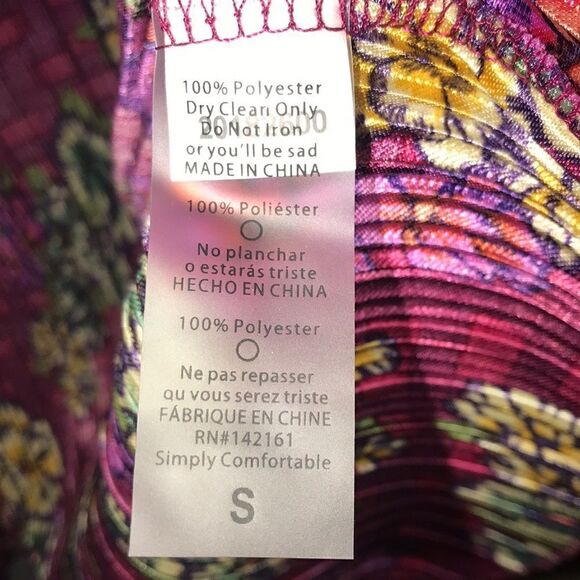 LuLaRoe Shirley cardigan kimono floral pink red Small FIRM on PRICE NWT - Picture 5 of 5